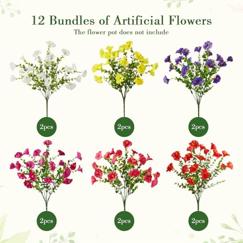 bakkiet Fall Decor, Fall Decorations for Home, Fall Flowers for Outdoors, Fake Flowers Fake Plants, UV Resistant No Fade, Realistic High - image 3