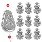 No Roll Sinker Fishing Weights Sinkers, Catfish Sinkers Flat Inline Sinkers Weights No Snag Slip Sinkers Saltwater Surf Fishing Weights Gear Tackle Fishing Weights Sinkers for Catfishing Rigs