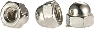 5/16-18 Acorn Hex Cap Dome Head Nuts, 304 Stainless Steel 18-8, Bright Finish, Pack of 10