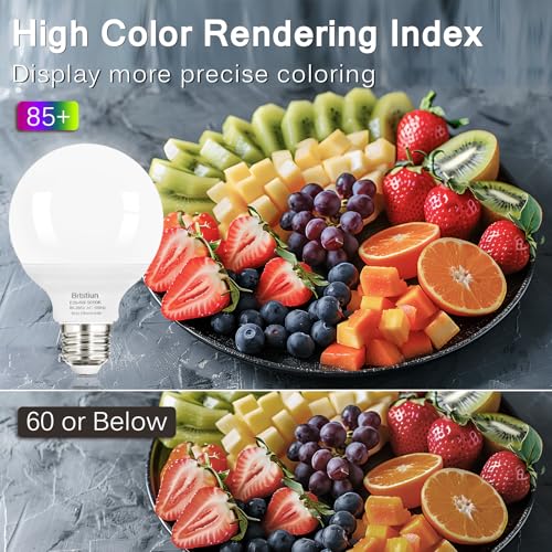 Image of Brtstiun G25 LED Vanity Light Bulbs for Bathroom, Globe Bulb 40W Equivalent