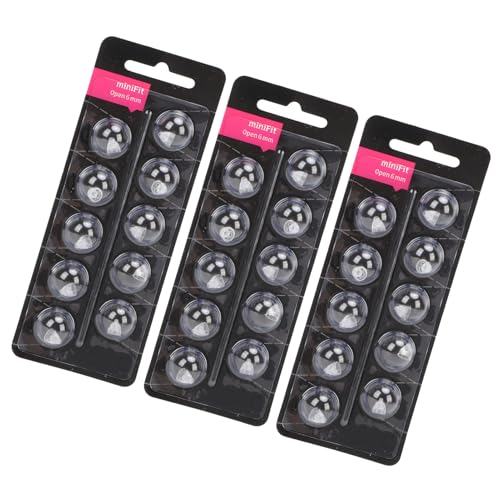 Bonbela 30 Pz Ausili Sonori Cupole di Ricambio per MiniFit Doppio Sfiato Singolo Strato Antistatico Silicone Cupole Aperte PES A02 (6 mm)