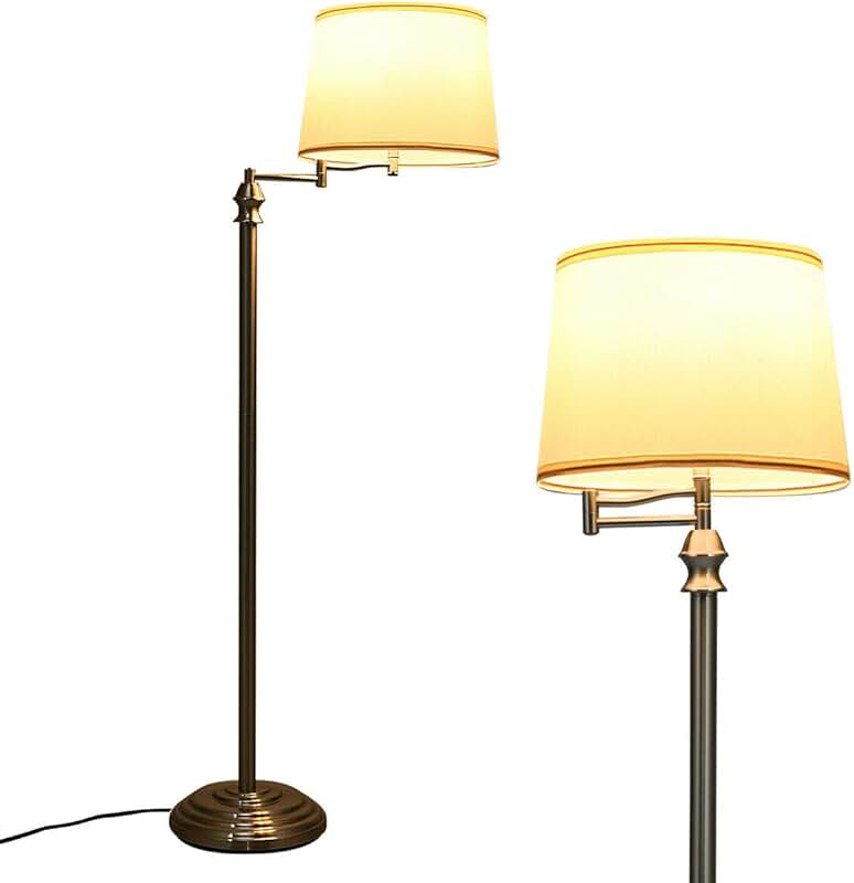 swing arm floor lamp with 3 way bulb