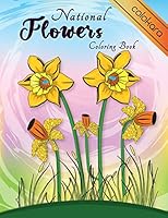 Algopix Similar Product 2 - National Flowers Coloring Book Easy