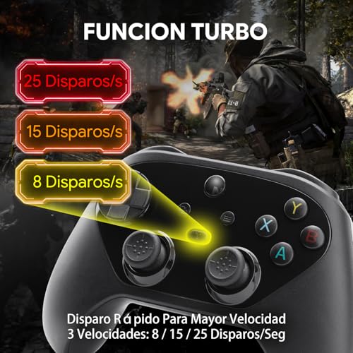 Mando Inalámbrico Switch sin Drift con Gatillos de Larga Duración 4