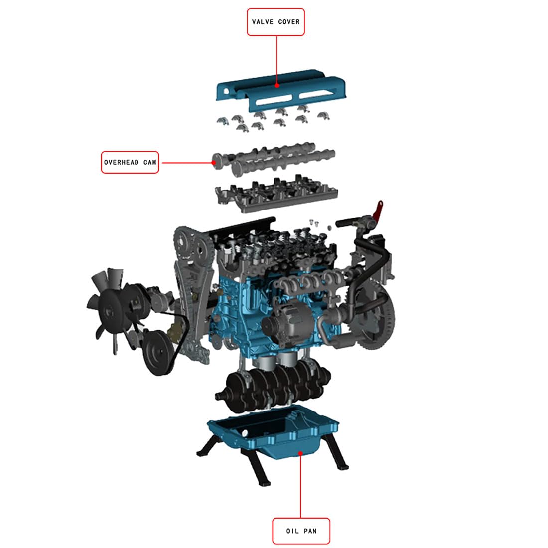 Zestaw do budowy silnika, metalowy silnik 3D, "zrób to sam", silnik L4, zestaw modelarski, turbosprężarka, czterocylindrowy silnik samochodowy, ponad 364 prezenty dla entuzjastów techniki