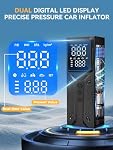 Gonfleur de pneus Portable Air Compresseur à grande vitesse 150PSI Sans fil Air Pompe pour pneus de voiture avec batterie puissante, arrêt automatique - Pompe à pneus portable pour voiture, vélo, moto et ballons