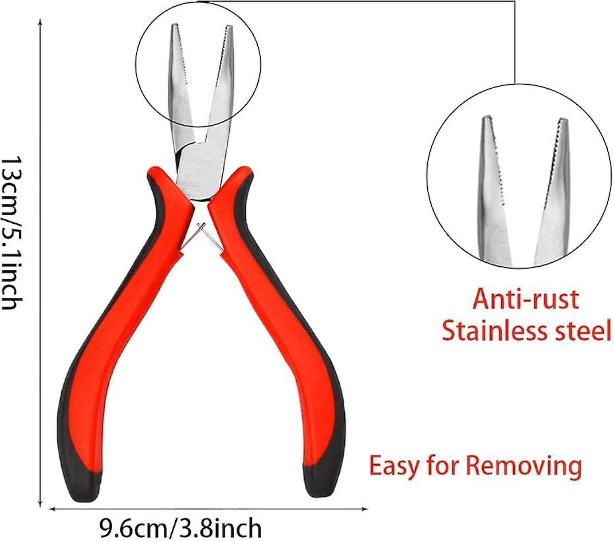 Hair Extensions Pliers for Micro Rings and Fusion Glue