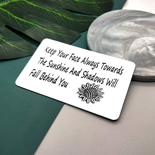 Encouragement Card Gift Engraved Wallet Inserts Card Spiritual Inspirational Gifts for Her Women Girls Friends Best Friend Gift for Teen Girls Graduation Birthday Christmas Friendship Gift