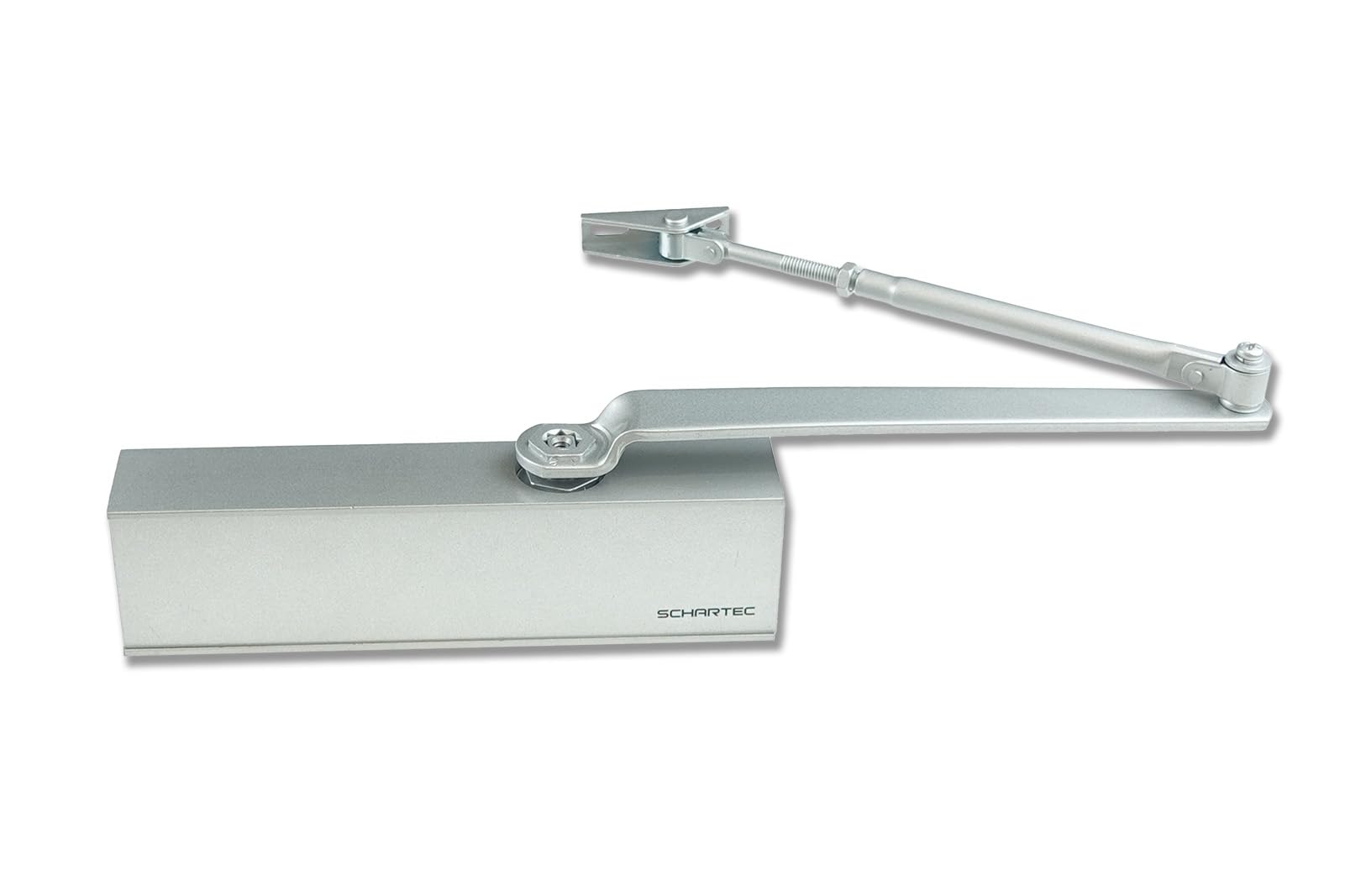 SCHARTEC Ferme-porte D2024, Fermeture Porte jusqu'à 85 kg et 110 cm de large - Ferme-porte automatique hydraulique réglable pour porte intérieure