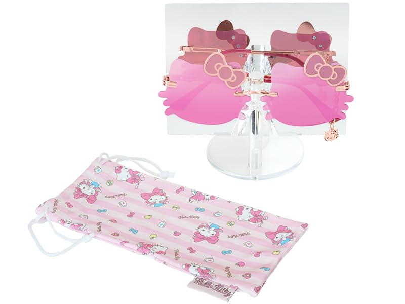 Hello Kitty Rosy Ribbons Sunglasses Sanrio Officially Licensed w/Pouch, Display, Mirror & Collectible Packaging3