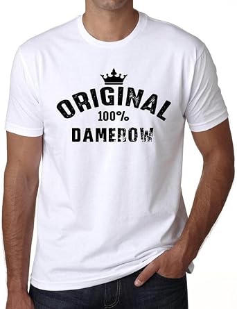 Mens Graphic T-Shirt Original 100% Damerow Eco-Friendly Limited Edition Short Sleeve Tee-Shirt Vintage Birthday Gift Novelty White XS