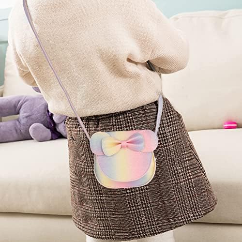 Heyu-Lotus Little Girls Shoulder Bag, Cute Mouse Ear Bow PU Handbags for Kids Girls Toddlers (Colorful)