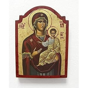 Griekse icoon ca. 14 x 10 cm Madonna