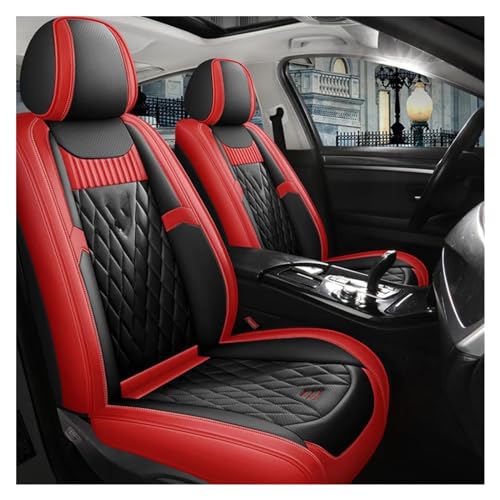 Housse de siège voiture cuir noir rouge pour Hyundai Santa Fe Tucson voyage en famille