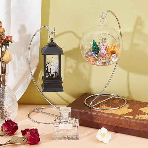 Support de décoration en verre argenté pour terrarium et maison - 5