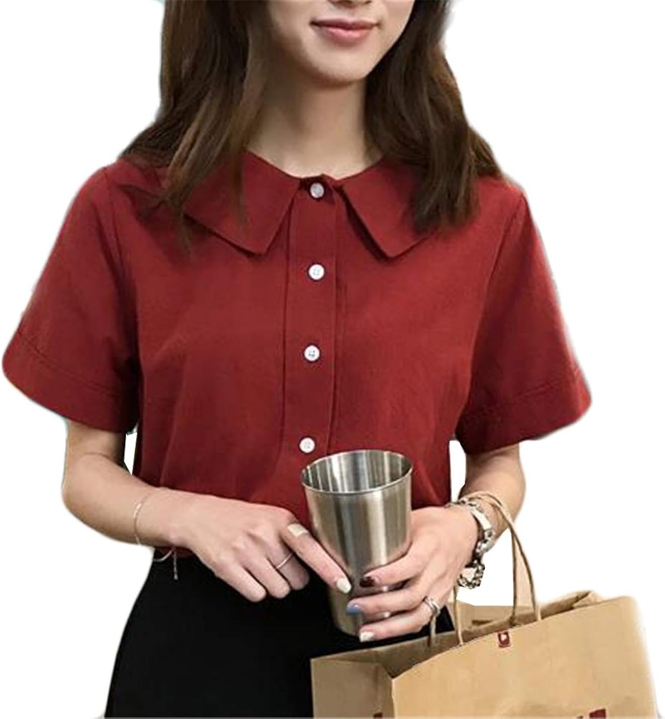 ジャンーウェ ポロシャツ レディース 半袖 Polo トップス 夏物 夏服 新生活 可愛い 大人 無地 学生 通気性 伸縮性 カジュアル 最新の激安 お洒落 プルオーバー