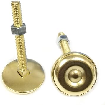 Pinball Life Pinball Heavy Duty Leg Leveler, 3 Inch, Set of 4 Gold/Brass