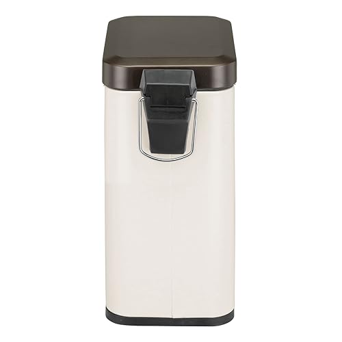 Miniatura 68 de mDesign - Cubo de basura de 1,3 galones de perfil delgado con escalón de metal, papelera, contenedor de basura, baño, tocador, dormitorio, cocina,