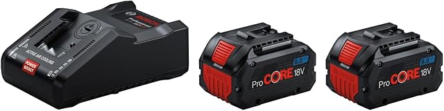 Bosch Professional 18V System zestaw startowy akumulatorów (2x akumulatory ProCORE18V 8.0Ah + szybka ładowarka GAL 18V-160 C + moduł Connectivity GCY 42, opakowanie kartonowe)