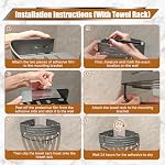 Aluminum Corner Shower Caddy Bathroom Shelf Organizer Storage Accessories - Image 6