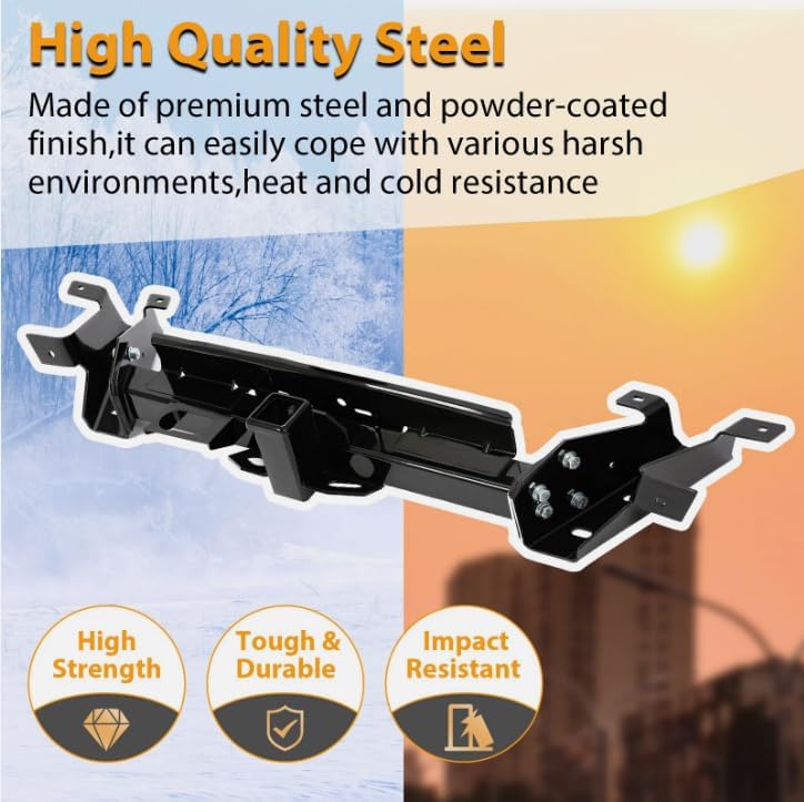 Rear Bumper Reinforcement For F-150 2009-2014 W/Class 3 Tow Hitch Trailer，Replacement for Ford OEM