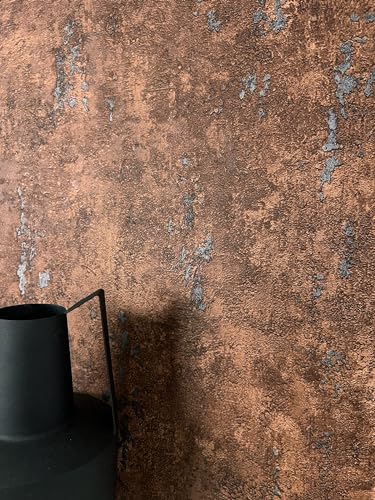 NEWROOM carta da parati Marrone Calcestruzzo Tessuto non Tessuto - Moderno Ruggine Grigio Gesso Lava Industriale