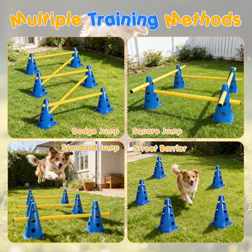 Trukafie 8er Agility Set Hunde Cavaletti Hund Hobby Horse Hindernisse