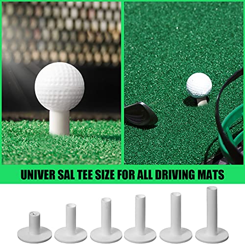 Skylety 24 Pcs Rubber Golf Plastic Tees 6 Kinds Of Different Sizes And 2 Colors For Practice And Driving Range Mats #TOP3