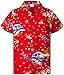 Produktbild King Kameha Funky-Hawaii-Hemd, Weihnachten, Herren, Kurzarm, Christmas-Surf-Santa, Rot, L