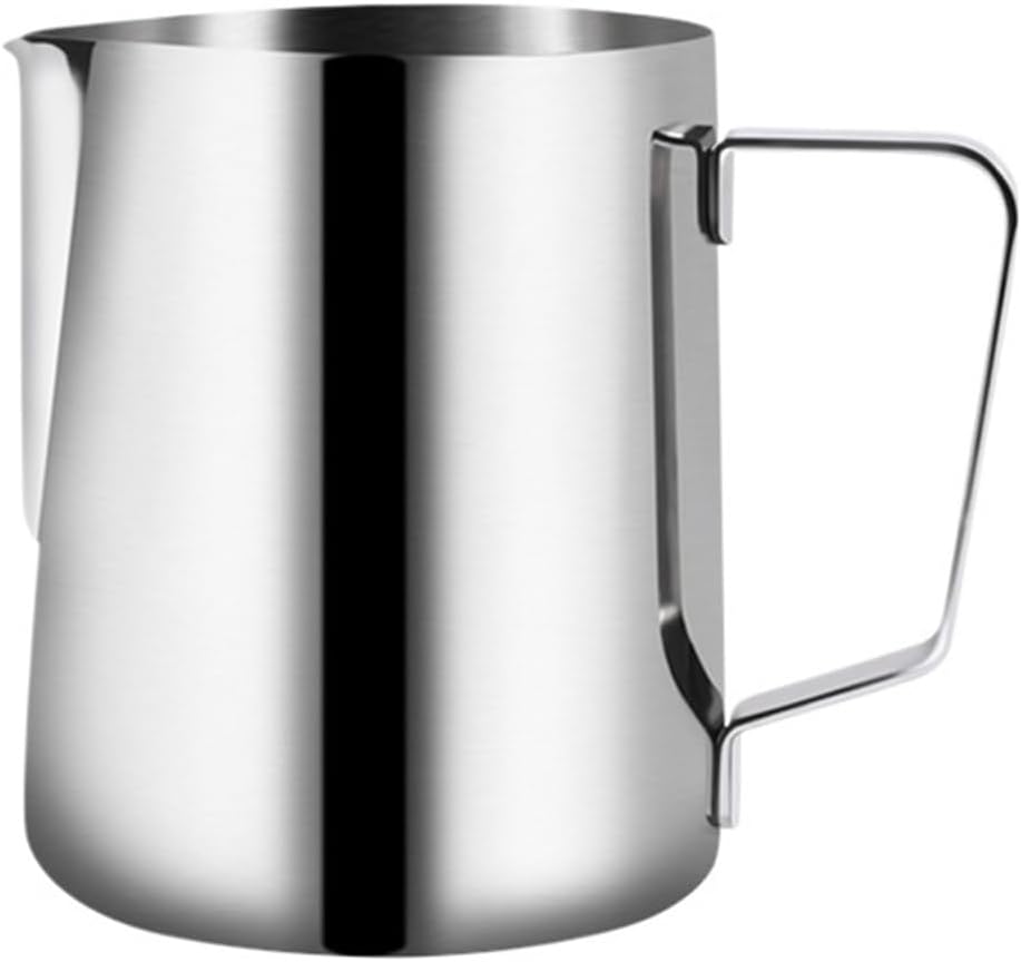 Stainless Steel Milk Frothing Jug Long Rounded Spout Latte Art Pitcher Frother Professional Barista Steaming Accessorie(600ml-Original)