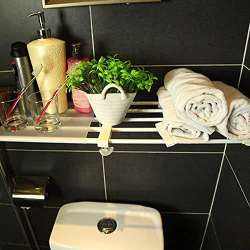 Tabenter Adjustable Shelf Organizer Expandable Closet Shelf And Rod With No Drilling For Wardrobe Cupboard Kitchen Bookcase (15" - 23.6") #TOP7