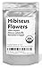 Organic Hibiscus Flowers - 1 lb (16oz) - Herbal Tea - 100% Certified Organic - Flor de Jamaica - Agua Frescas - EarthWise Aromatics