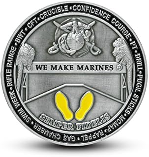 Military Gift Shop USMC Marine Corps Recruit Depot Parris Island Challenge Coin - Officially Licensed USMC Collectible