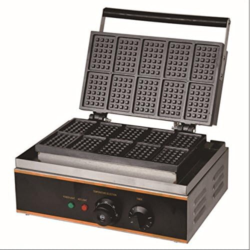 ten pieces square 110V/220v commercial electrical waffle maker_ waflle machine_waffle iron
