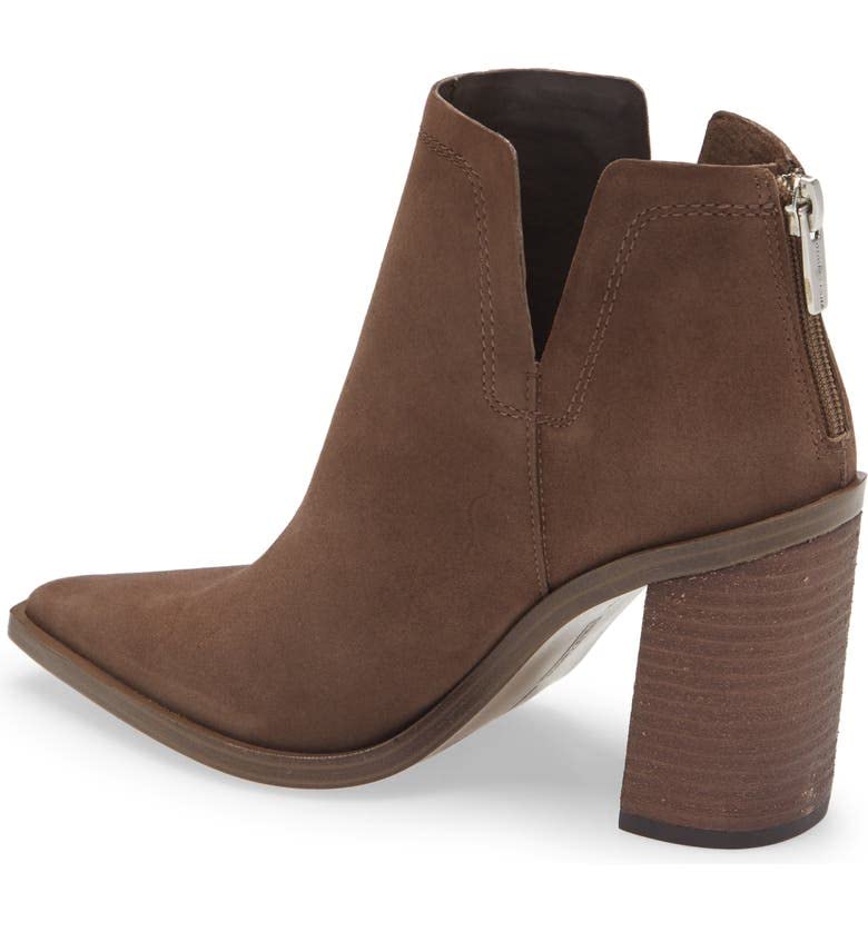 Vince Camuto Welland Black Zipper Closure Pointed Toe Blocked Heel Boots2