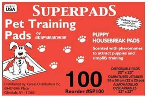Superpads Original 22 x 23-Inch Pet Training Pads, 100-Pack Superpads Original 22 x 23-Inch Pet Training Pads, 100-Pack