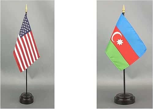 Miniatura 139 de Juego de banderas de escritorio de Afganistán, hecho en Estados Unidos, de rayón de 4 x 6 pulgadas, escritorio de oficina y pequeñas banderas