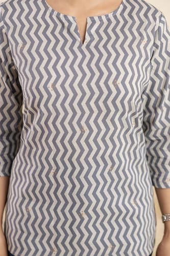 Image of Women's Floral Print Tunic Top, 3 /4 Sleeve, V-Neck, Casual Wear