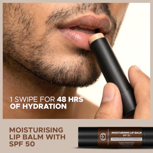 Image of The Man Company Moisturising Lip Balm for Men | For Dry & Chapped Lips| Hyaluronic Acid & SPF Protection | Deep Hydration| | Sun Protection | Soft, Smooth, Healthy Lips | Suitable for Daily Use | 4g (Moisturising Lip Balm)