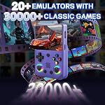 RG36PRO Retro Video Game Console - Open Source System,3.5"IPS Screen,64G TF card,3000mAh Battery,Support 30,000+ Classic Retro Video Games for Teen or Partner - Gift for Christmas - Purple - Image 2