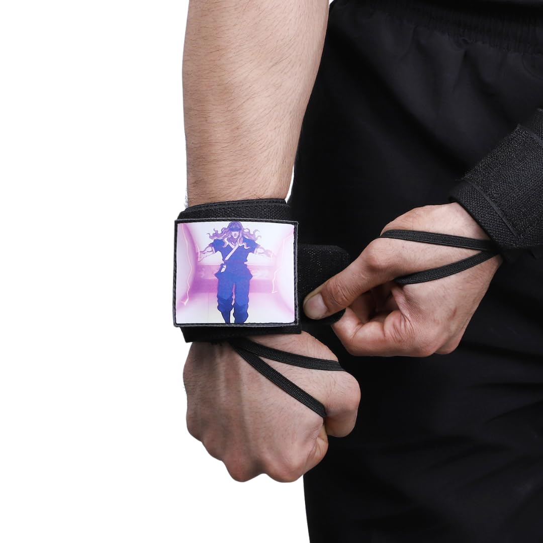 ZYZFIT Wrist Wraps with Superhero Patch Adjustable Gym Wrist Support with Thumb Loop Great for Crossfit, Powerlifting, Bodybuilding(Silva ZOLDYCK)-image-15