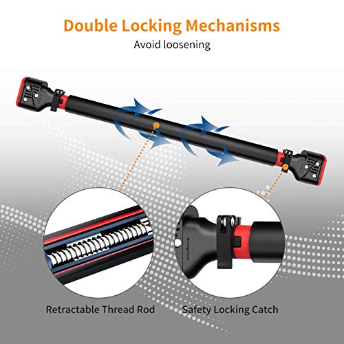 Aoyar Doorway Pull Up Bar Door Frame Chin Up Bar Adjustable Upper Body Workout Bar No Screw Installation Multifunctional Strength Training For Home Gym Fitness Exercise Up To 440 Lbs #TOP3