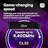 Crucial Pro DDR5 RAM 32GB Kit (2x16GB) 6400MHz CL32, Overclocking Deskop Computer Gaming Memory, Intel XMP 3.0 / AMD EXPO, Black - CP2K16G64C32U5B - Image 2