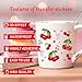 Rngmsi UV DTF Cup Wrap - 8 Sheets Coquete UV DTF Wraps for 16 oz, Pink Cherries Bow Aesthetic Uvdtf Stickers for Glass Cups Water Botters, Rub on Transfer Decals for Girls Women