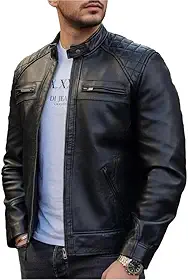 Jaqueta de Couro Masculina, Original, Casaco Casual