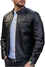 Jaqueta de Couro Masculina, Original, Casaco Casual
