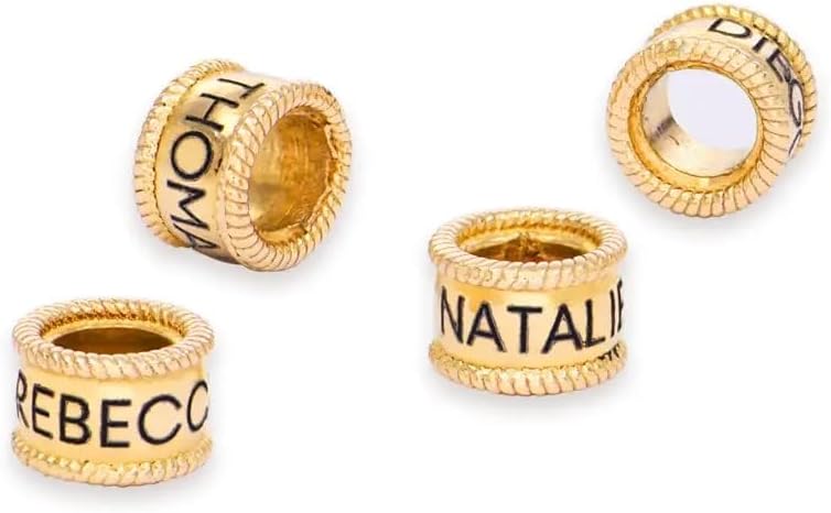 Personalized Charming Engraved Beads - Dainty Gift for Mom, Grandma, Her, Women - Custom Jewelry for Mother's day
