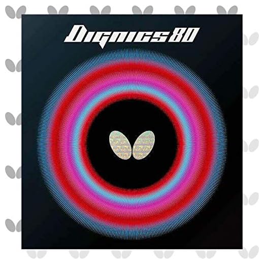 Butterfly Dignics 80 Table Tennis Rubber Table Tennis Rubber | 1.9 mm or 2.1 mm | Red or Black | 1 Inverted Table Tennis Rubber Sheet | Professional Table Tennis Rubber