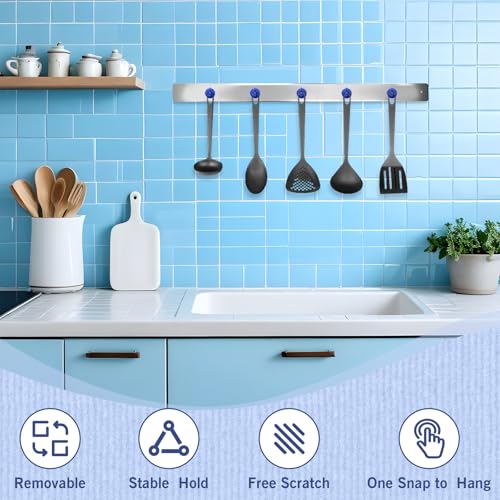 Image of Neosmuk Magnetic Hooks Steel Tube Design for Cruise,40lb+ Navyblue,10 Pack | Cruise Ship Essentials,Heavy Duty Magnett Hooks for Cabins, Refrigerator, Grill, Hanging, and Travel Extra Strong Must-Haves