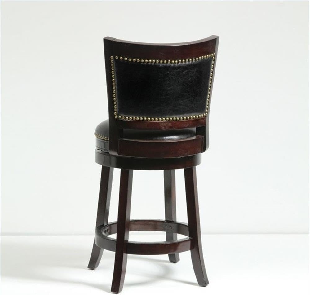 Home Square 24" Bristol Swivel Bar Stool in Cappuccino - Set of 2
